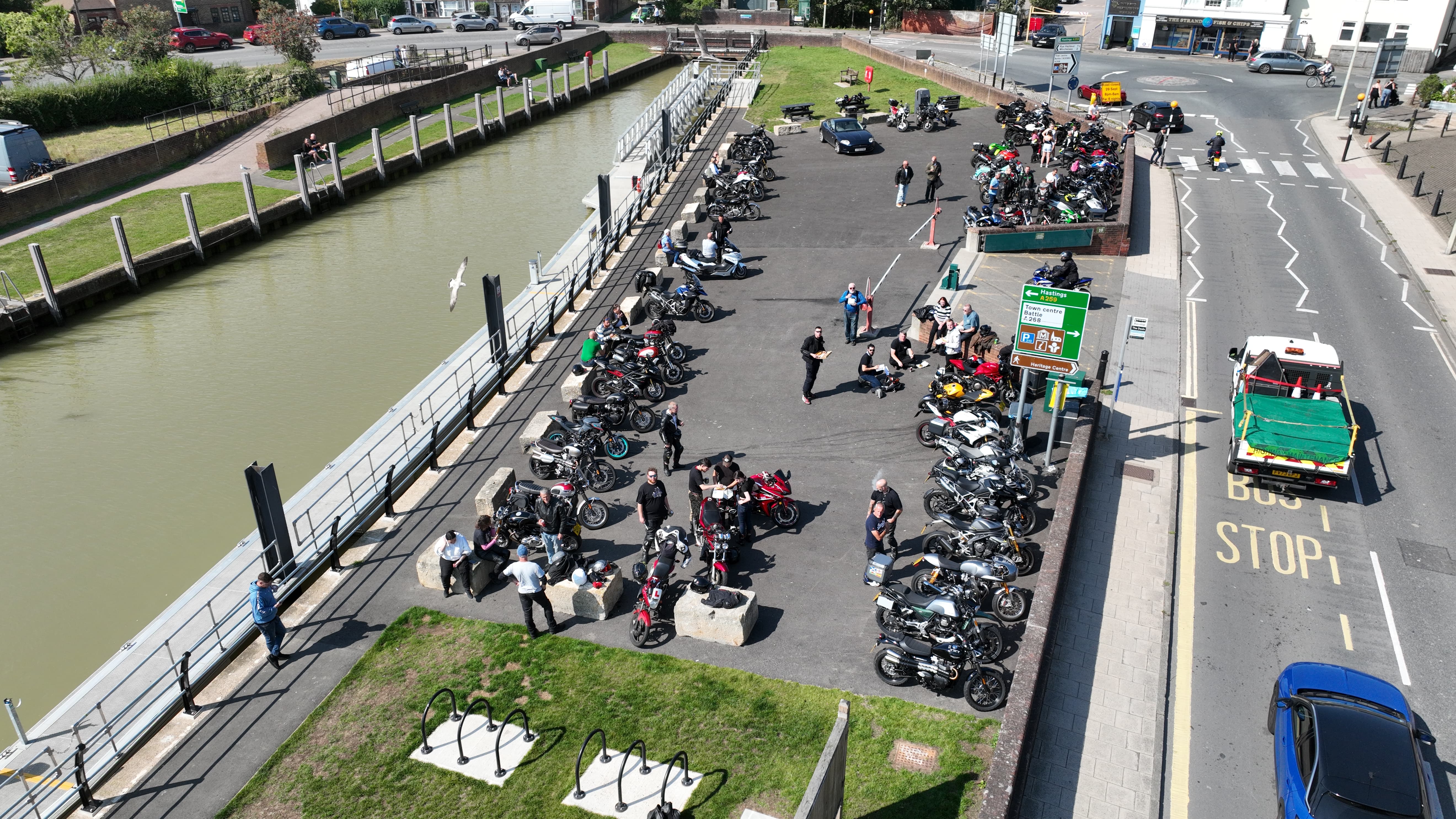 Rye Harbour Aerial View and Bike Meet